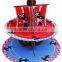 2 tire corrugated paper printed decorative cake stand for party