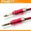 PNGXE high quality fabric braided 3.5mm gold connector AUX Audio Cable