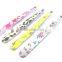 Black Painting Stainless Steel Good Quality Slanted Eyebrow Tweezer With Gold Stamping Bamboo Tree Pattern