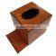 hot selling FSC&SA8000 nice wooden tissue storage box with sliding lid