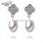 Fancy fashion white pearl earrings AAA drop 8-9mm beautiful pearl earring