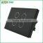 New arrival, NZ standard,4gang touch sensitive light wall switch,Black luxury crystal glass panel