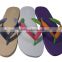 2015 good quality low price 2 tone strap basic PE beach slippers