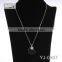 fashion cuban chain necklaces engraved round charm pendant with anchor drop glaze necklace