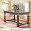 Solid Wood Antique French Rectangle Style Hideaway Dining Table and Chair Set