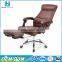 New model chair Adjustable Modern black Leather executive chair with footrest