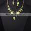 Classic gold plated butterfly jewelry set women elegant charm necklace and drop earring