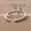 925 Sterling silver Chrismas elk solid silver adjustable ring fashion women jewelry 6260547