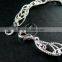 18cm silver plated brass faceted rhombic link fashion DIY bracelet supplies 1900060