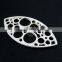 20x39mm matte silver brass modern round bubbles pendant charm 1820023