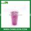 2016 china supplier Double wall plastic cup with straw