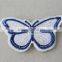 new design beautiful double sequin butterfly pattern patch neck patch designs for sale