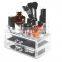 Wholesale Facotry Price 2-Tier Acrylic Cosmetic and Makeup Storage Case Organizer for acrylic drawer storage organizer