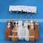 furry animal faux fur leather keychain