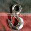 Stainless ss304 cargo lifting hanging self lock Hook sus316/304 with latch