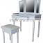 Triple Mirror Dressing Table With Stool