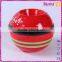 handmade ceramic red round christmas candle holder