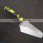 high carbon steel bricklayer trowel with rubber handle for decorative concrete tools