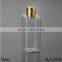cosmetic packaging flat shoulder clear beard oil lotion square 250ml rectangle plastic shampoo bottle with golden disc top cap