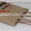 Eco-friendly reusable jute grocery bags with long handles