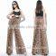 The new fashion design leopard grain pants ladies loose cheetah print dress tall waist casual bell-bottom trousers for women