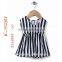 Sleeveless Black And White Striped Baby Frock Designs Sleeveless Baby Frock HSd6010