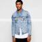 light blue with two pocket men casual jacket with button