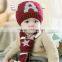 TC17008 Wholesale cute baby winter hat and scarf