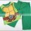 green turtle Winter Fleece two piece children pajamas