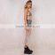 Overall embroidery transparent mesh dress sexy girls' sheer beach wear