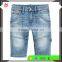 2017 New Summer Children Blue Washed Boys Tapered Knee-length Denim Cargo Shorts