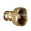 3/4 Solid Brass Threaded Tap Garden Hose Connect Adaptor Tap Snap Fitting Pipe