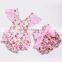 Floral bubble rompers and shorts set infant clothing girl toddler outfits M6072804