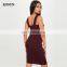 China Manufacturer Fashion Custom Ladies Women Sexy Knitted Bandage Skirt and Crop Top Set