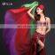 P-9044 2017 semi circular gradient color 2.5*1.3m belly dance imitated silk veil