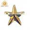 Cartoon Design Star Shaped Gold Color Metal Badge For Promotion