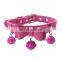 Double-layer bow cat bell rhinestone pet collar