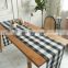 Latest modern design check cotton texture tablecloth runner