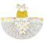 Children Happy Halloween Party Glitter Halter Romper Costume Tulle Dress Headband Set