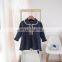 Children's sweater girls plaid lapel skirt