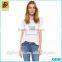 Fashion Women White Plain Short Sleeve Wholesale T-Shirts Made In China