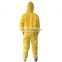 Nonwoven Coverall Waterproof Hazmat Suits Disposable PE Film Coverall
