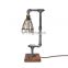 Vintage Antique Industrial Style Table Light Wood Base Tube Iron Desk Table Lamp