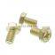 custom made hex head brass plated plug sem screw