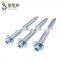 yellow zinc plated hex flange head combination/sem screws