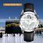 Skmei Q036 Islamic Qibla Muslim Watch Leather Strap Digital Time Prayer Azan Watch with Sapphire Glass