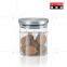glass cansiter with metal cap,glass storage jars for food,Glass bottle with Stainless Steel Lid ,Borosilicate glass Canister