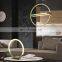 HUAYI Cheap Price Black Gold 23watt 29watt Nordic Indoor Home Hotel LED Chandelier Pendant Light