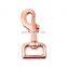 Metal D ring rotatable spring spiral buckle handbag hook pet dog leash hook