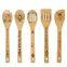 bamboo cooking utensils set engraved totally wholesale bamboo wooden spoon set burned